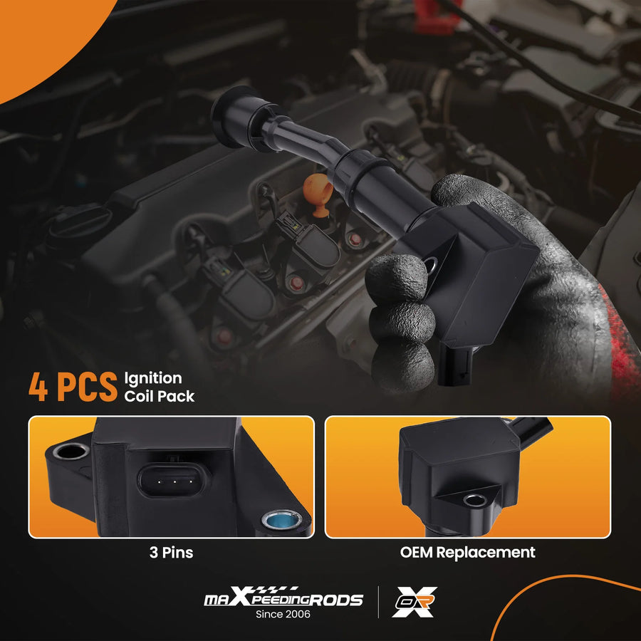 4 Pieces Engine Ignition Coil Set for Ford Escape Fusion 1.5L 2014-2020 Ds7z12029b