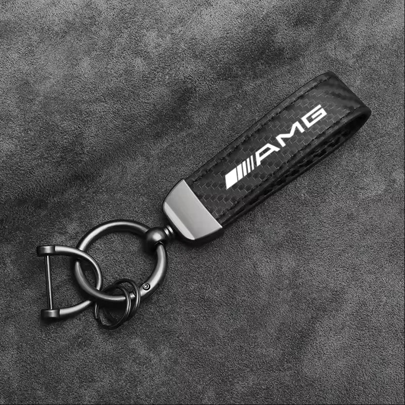 Leather Logo Keychain Pendant for Mercedes-Benz – Multiple Designs