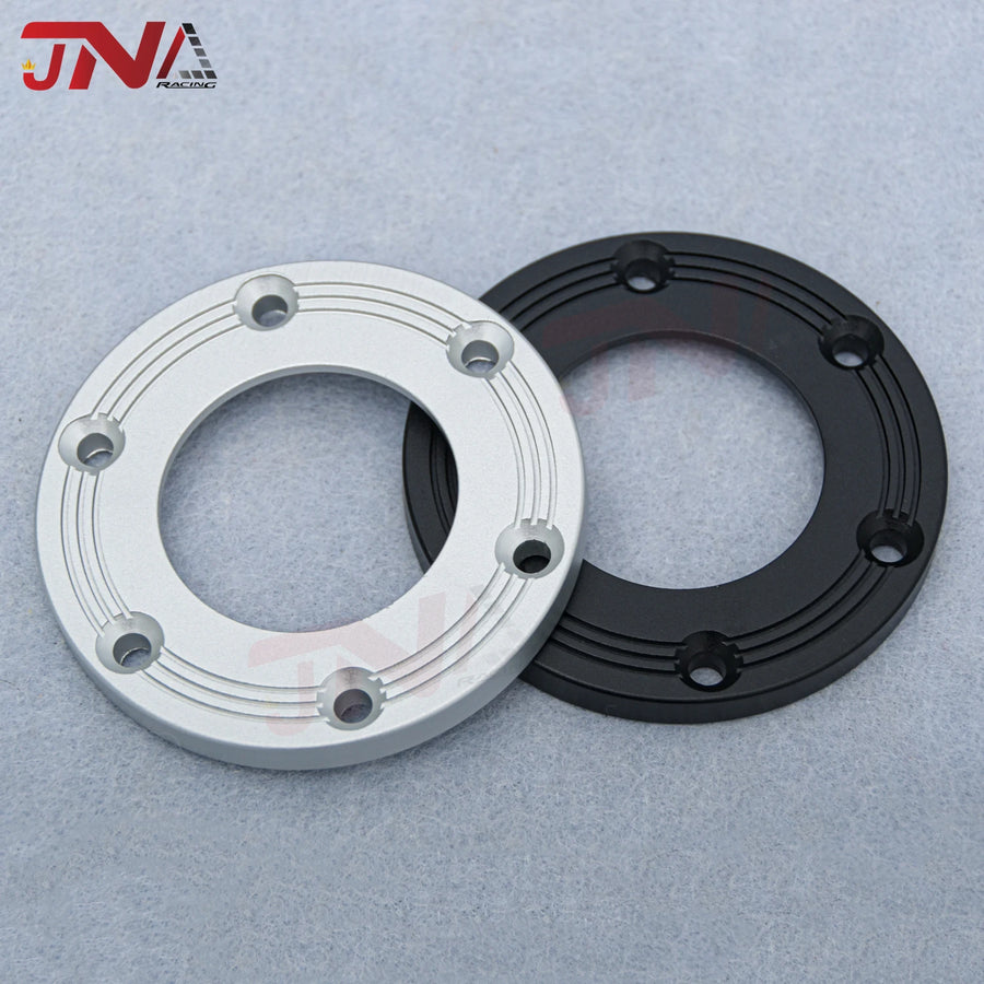 Aluminum 74MM 6 Bolts Steering Wheel Horn Button Center Ring JDM Racing Car Replacement