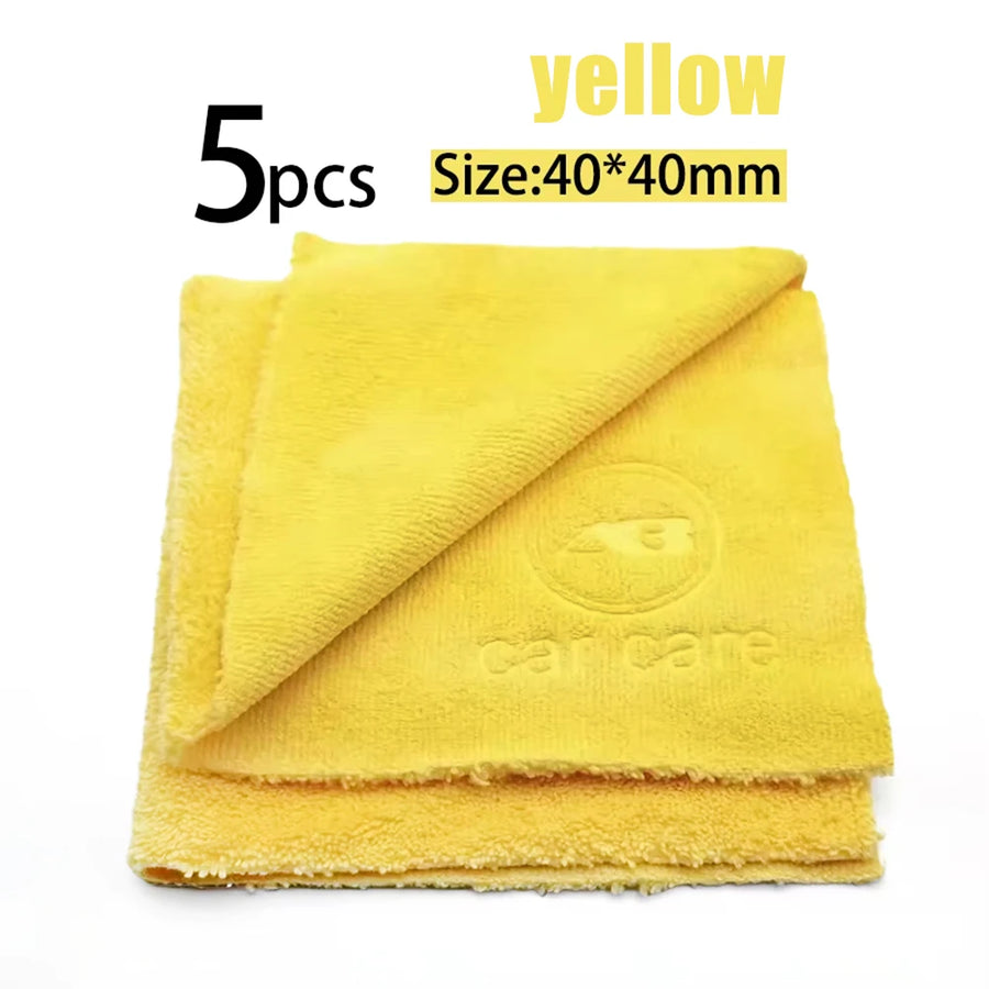 40 x 40 cm Microfiber Car Cleaning Towels, 5-Pack
