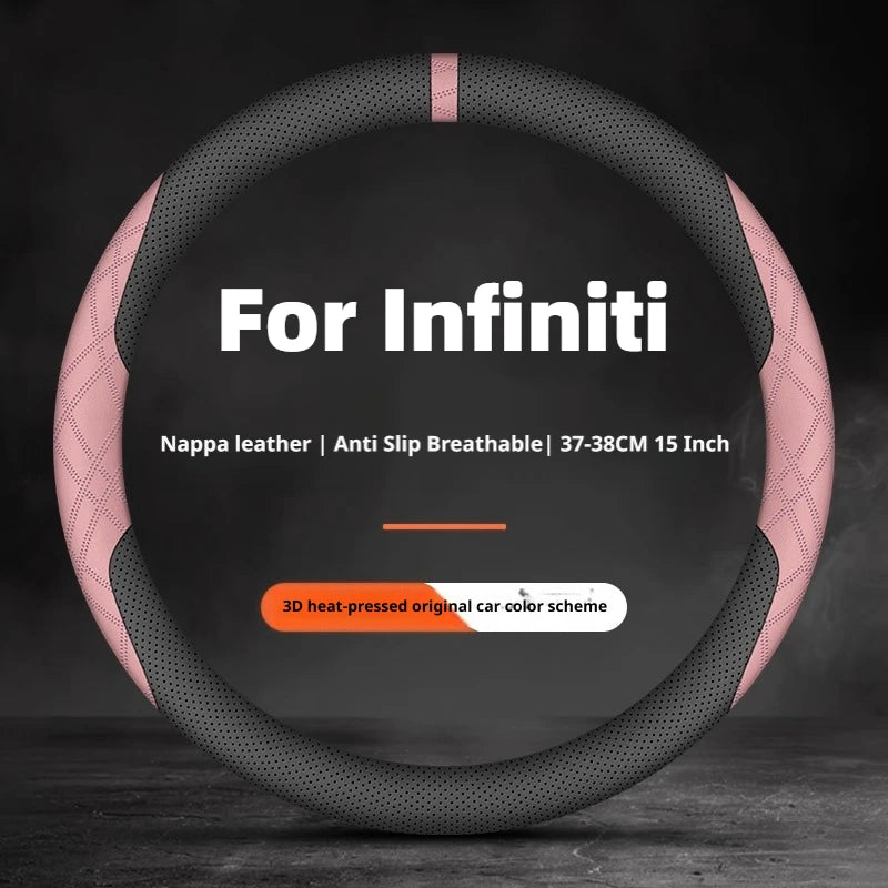Perforated Steering Wheel Cover for Infiniti QX50 QX60 QX80 QX55 Q50 Q60 FX35 M37 Car