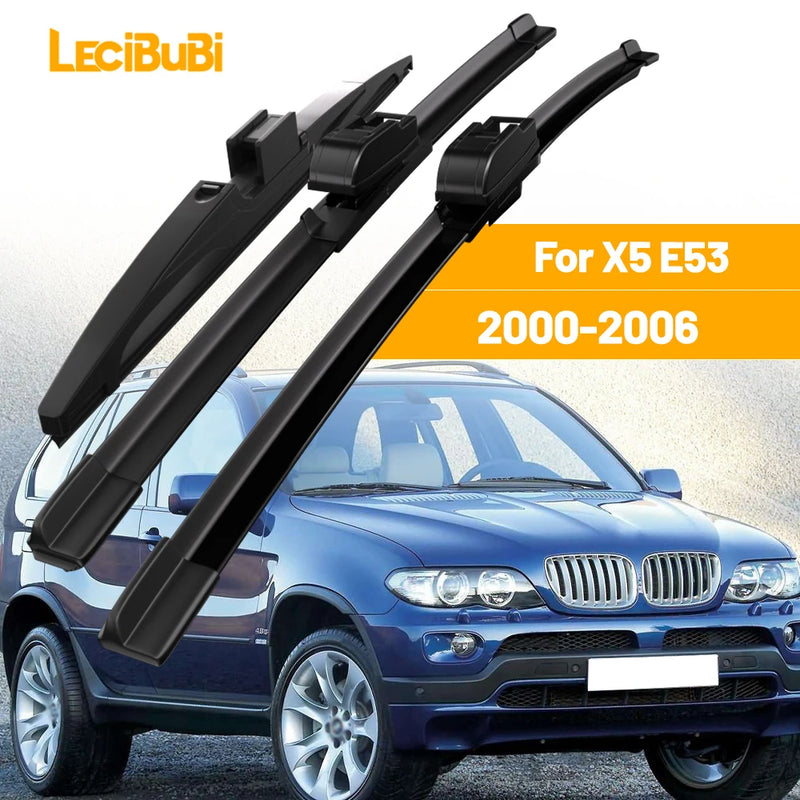 Front & Rear Windshield Wiper Blade Set for BMW X5 2000-2006