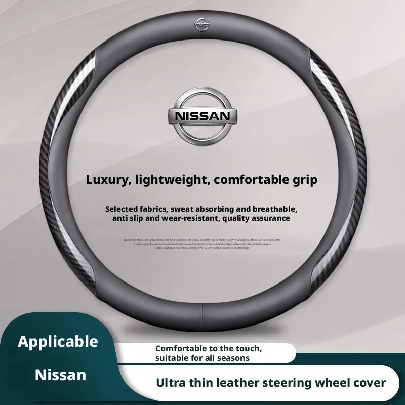 Steering Wheel Cover for Select Nissan Models – Round or D-Shape