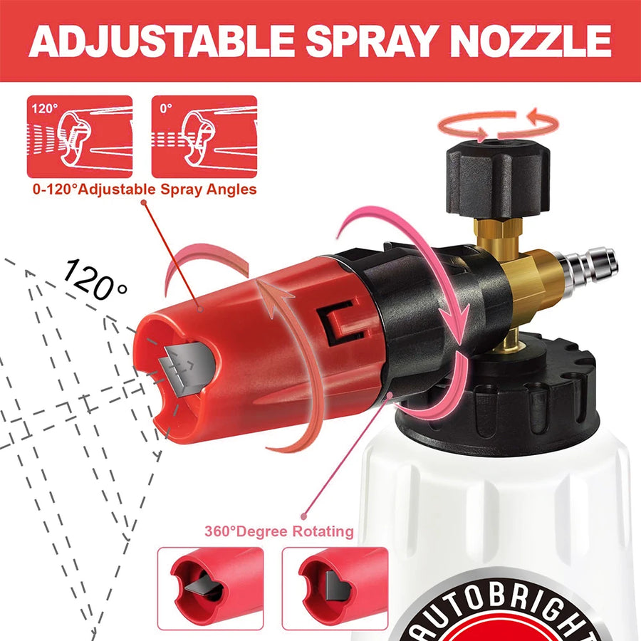 1 L Snow Foam Cannon with 1/4-Inch Quick Connect