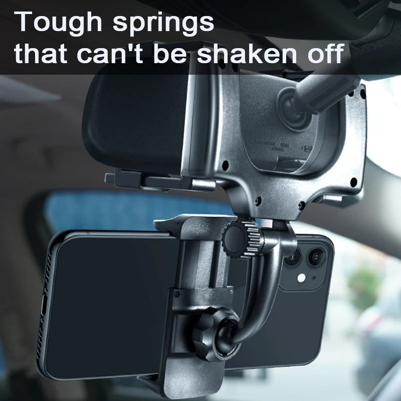 SEAMETAL Adjustable Rearview Mirror Phone Holder