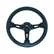 340 mm Deep-Dish Racing Steering Wheel – Leather or Suede