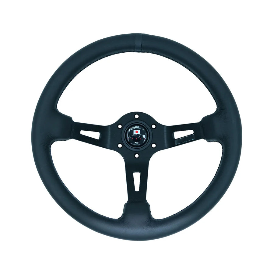 340 mm Deep-Dish Racing Steering Wheel – Leather or Suede
