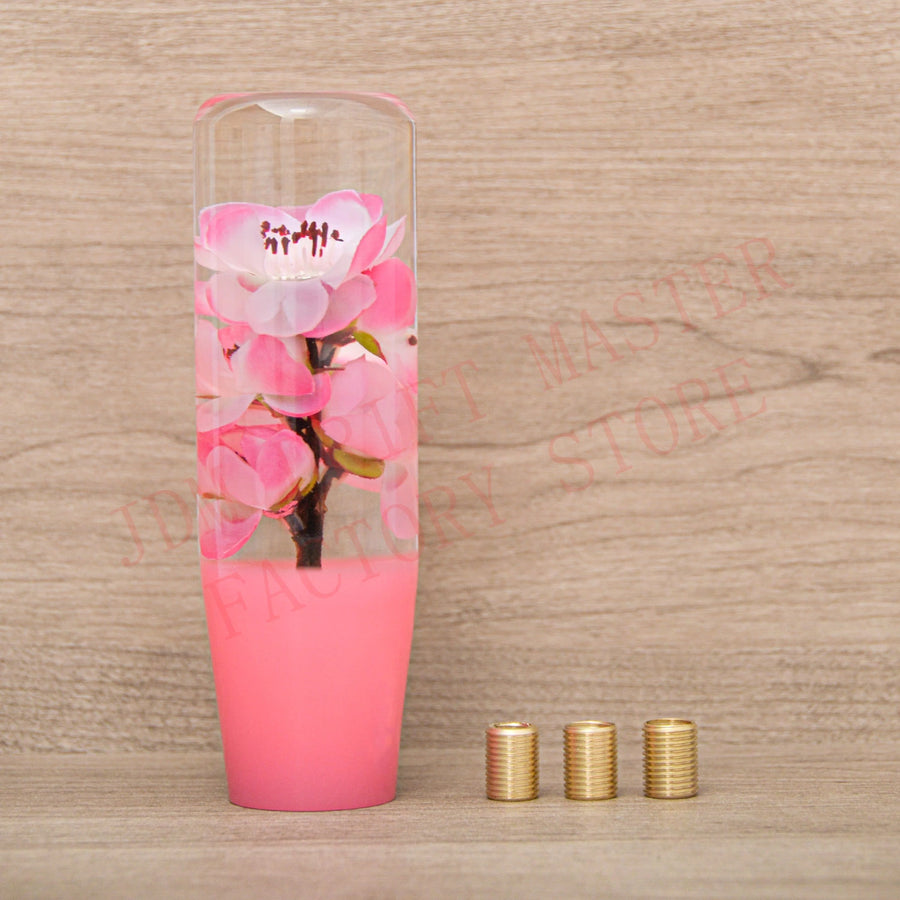 Universal 15cm Acrylic Flower Manual Gear Shift Knob