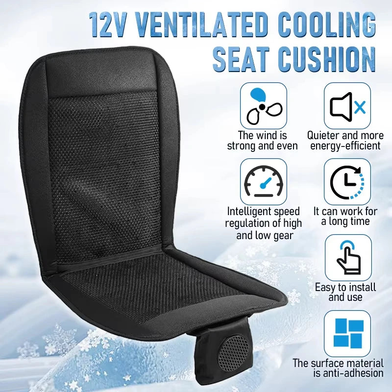 Universal 12V Ventilated Cooling Car Seat Cushion