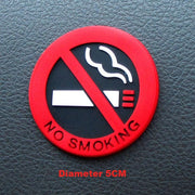 No Smoking Round Vinyl Window Decal