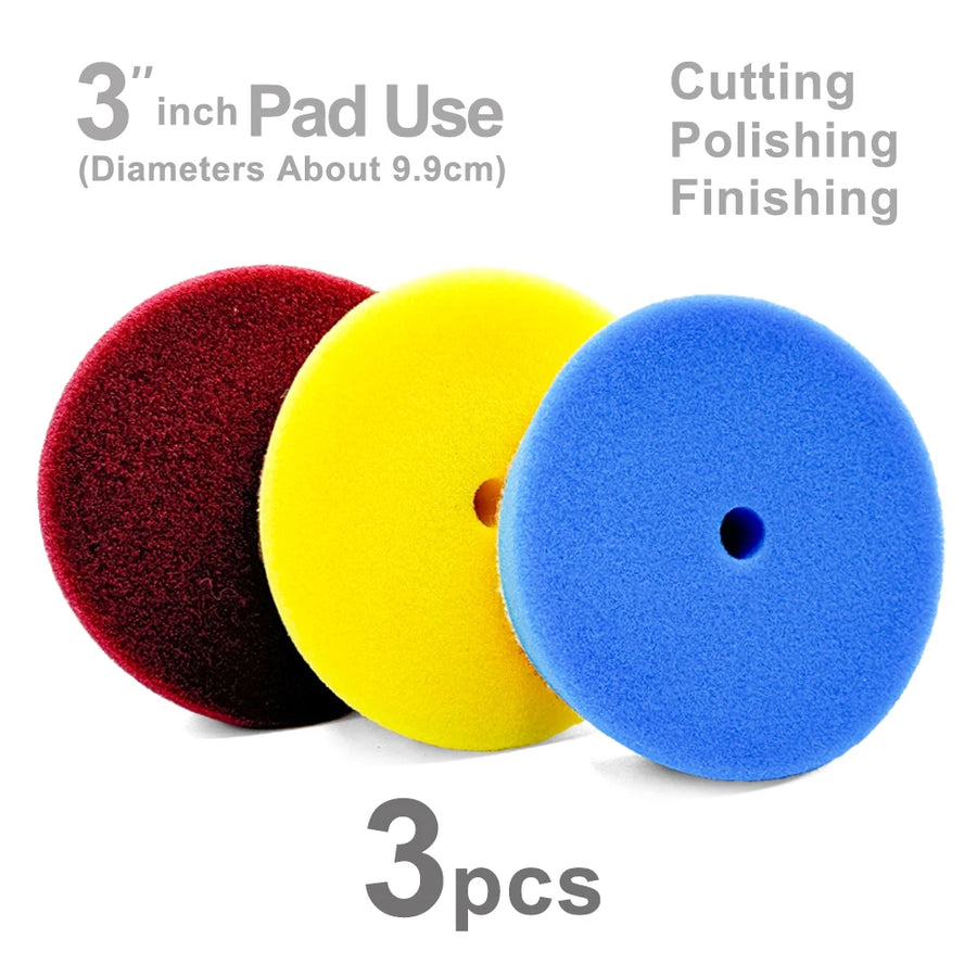 Foam Polishing Pads for 3-Inch Plates - Multi-Firmness