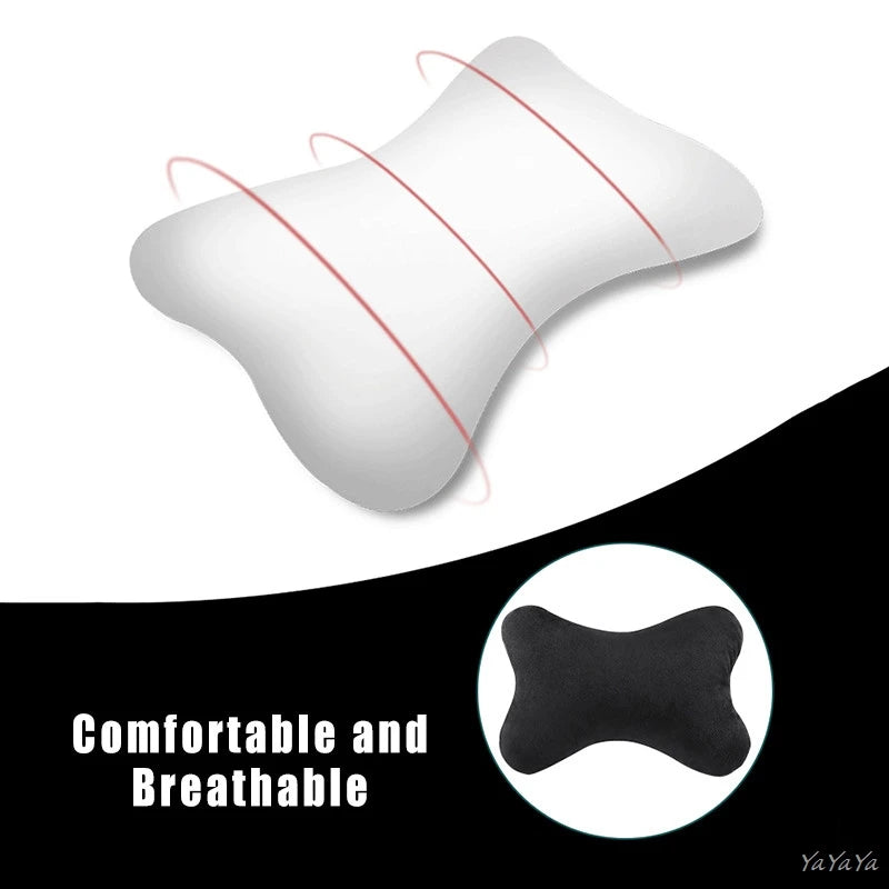 Suede Headrest Neck Pillow and Seat Belt Shoulder Cover Accessories for Ford Vehicles