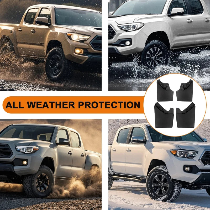 4-Piece Mud Flap Set for Toyota Tacoma 2024-2025