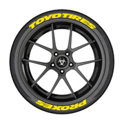 4-Piece 3D Tire Lettering Decal Set