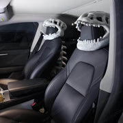 Dinosaur Skeleton Car Headrest Cover – Decorative Interior Seat Accessory