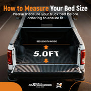 5-Foot Hard Tri-Fold Tonneau Cover for 2019–2025 Ford Ranger
