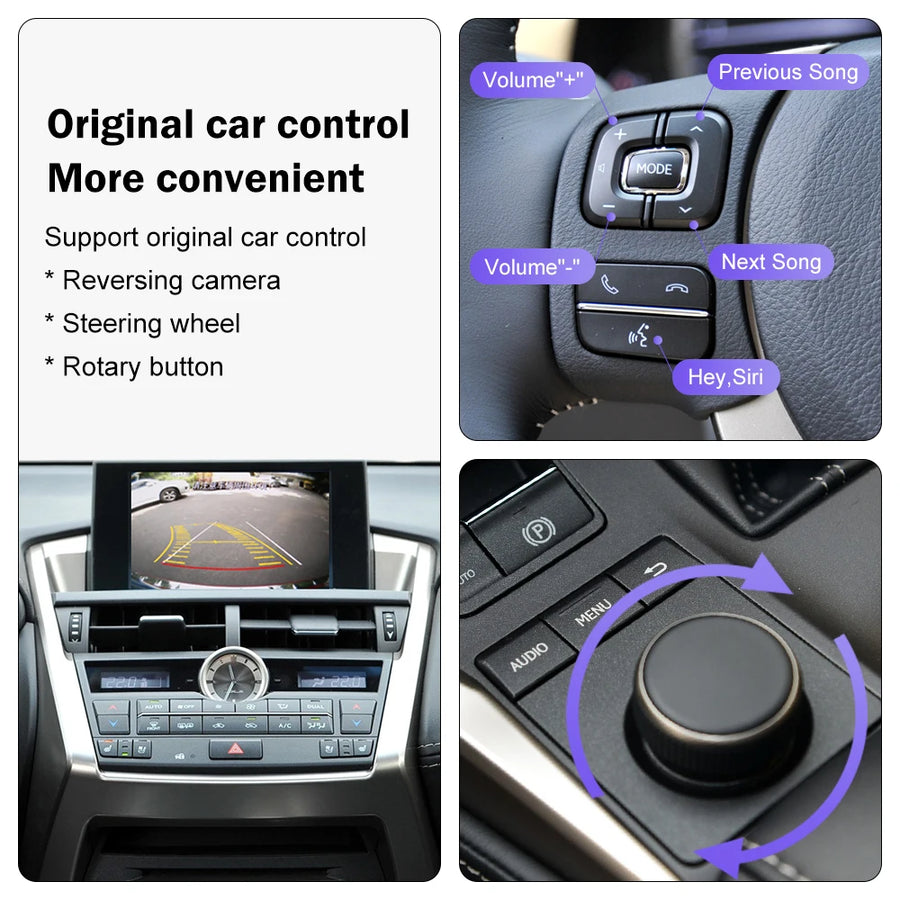 Wireless CarPlay and Android Auto Interface for Lexus 2014-2019