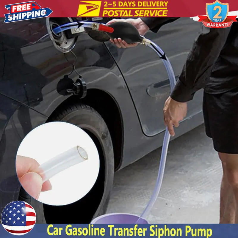 Manual Fluid Transfer Siphon Pump Set with Hose & Clamps