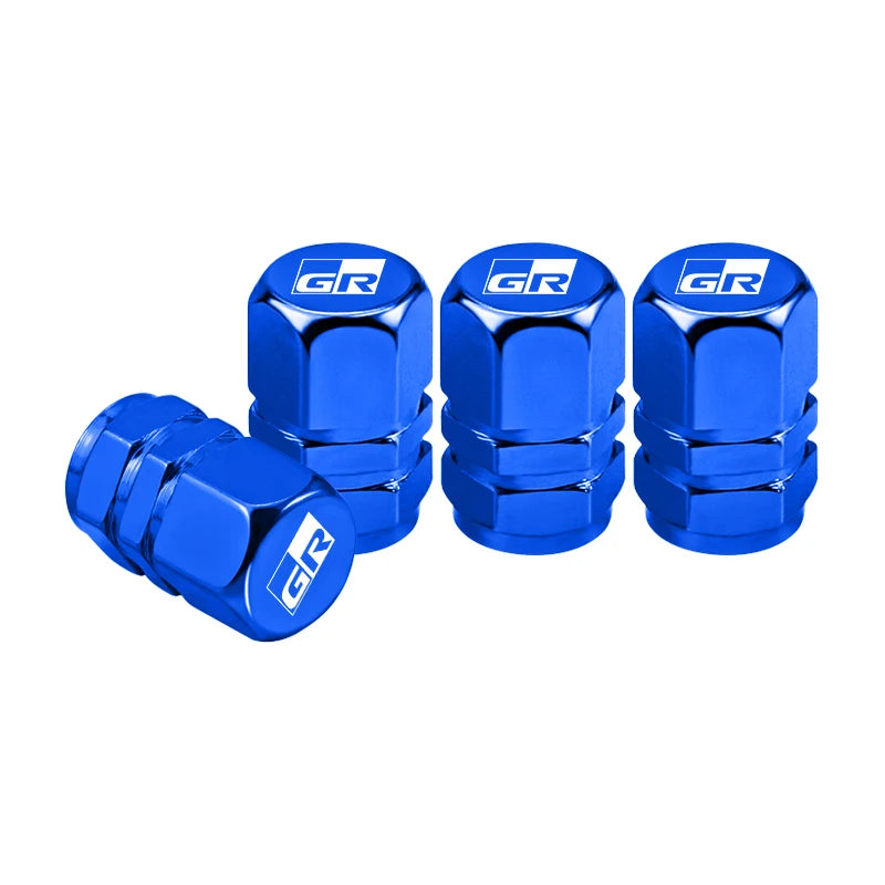 Toyota GR Sport-Style Aluminum Tire Valve Caps – 4-Piece Set