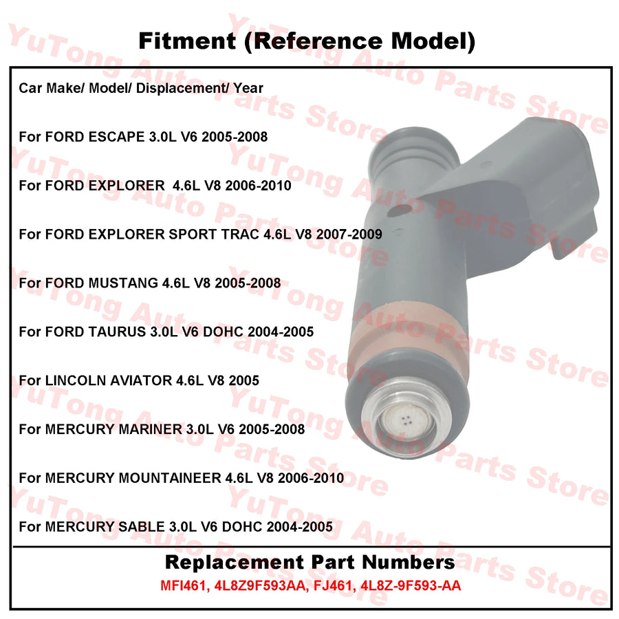 Fuel Injector Set for Ford/Lincoln/Mercury V6/V8 Models