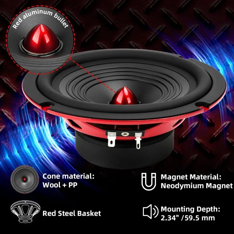 6.5-Inch 800W Component Car Speaker System