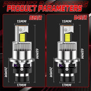 D2S/D4S LED Headlight Conversion Bulb – 6000K, CANBUS