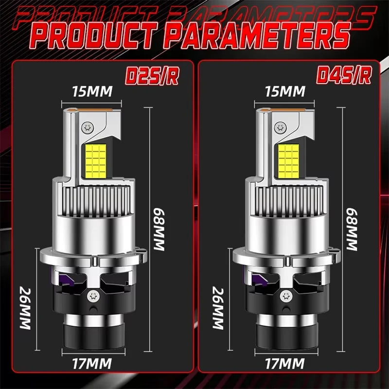 D2S/D4S LED Headlight Conversion Bulb – 6000K, CANBUS