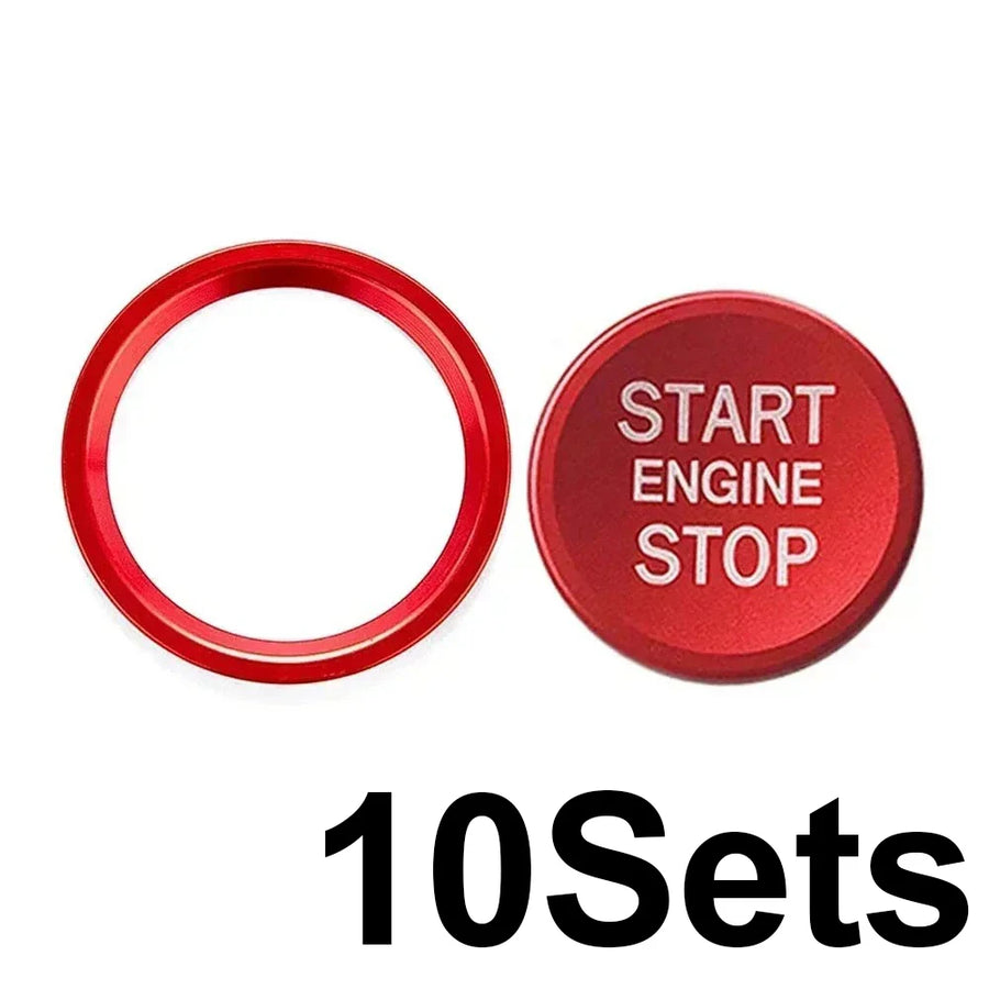 Car Start Engine Button Start/Stop Key Ring Cover Anti Slip Ignition Stickers for Audi Q5 Q7