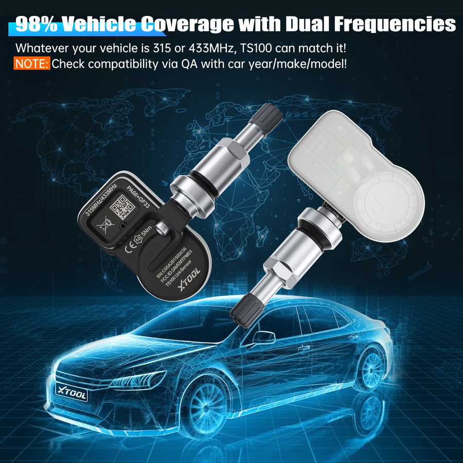 Xtool Ts100 Pro 315MHz 433MHz Programmable TPMS Sensor