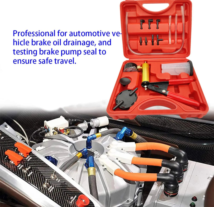 Handheld Vacuum Pump and Brake Bleeder Test Kit