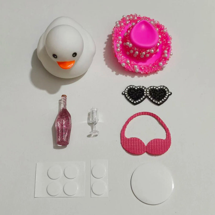 Mini Bikini Rubber Duck Dashboard Ornament – Black or White