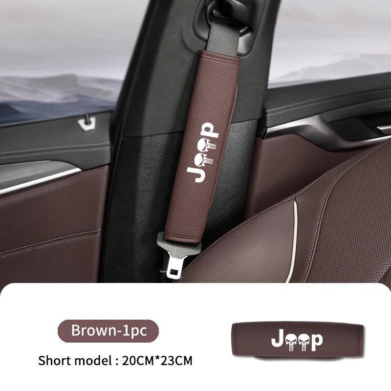 Leather Seat Belt Shoulder Pad for Jeep – Short or Long