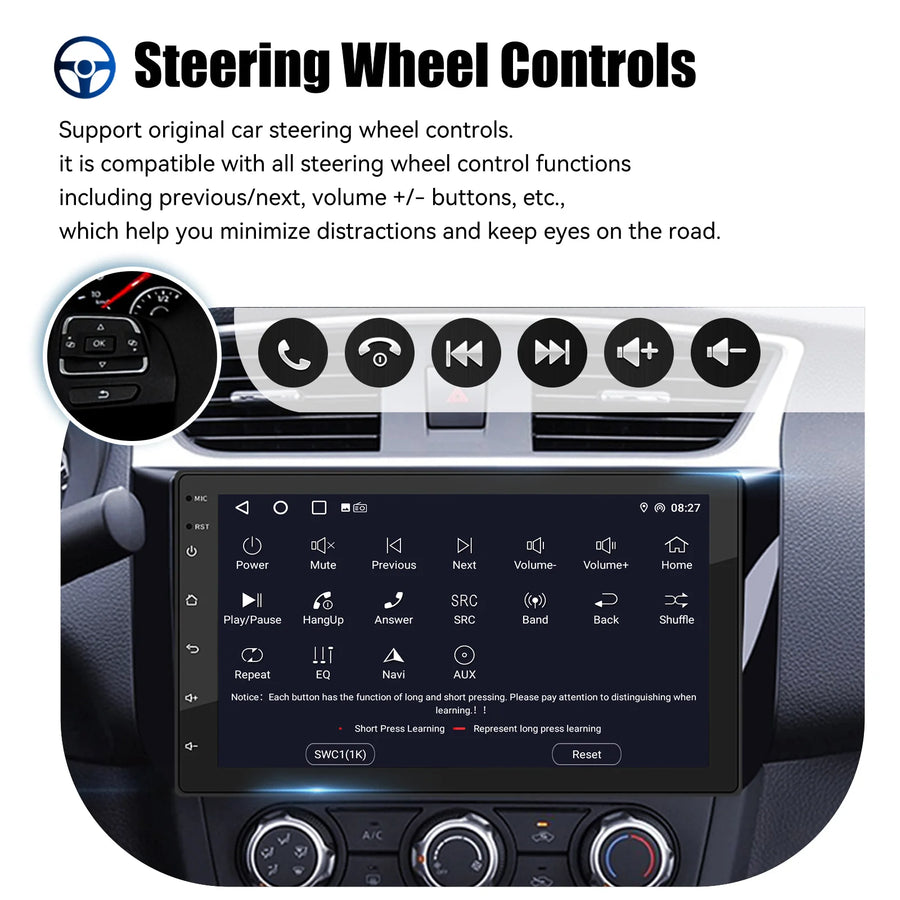 Android 15 Car Stereo with Wireless CarPlay, Android Auto, GPS and Touchscreen Options