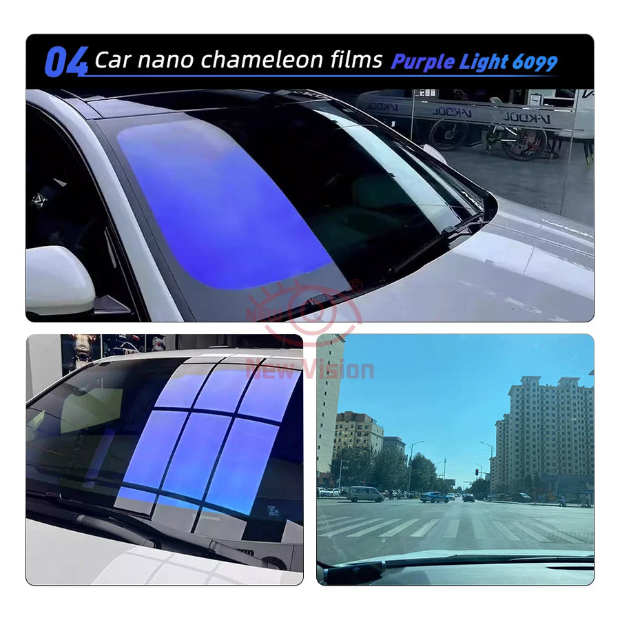 Chameleon Automotive Window Film – Blue/Purple, Multiple Sizes