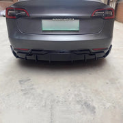 Gloss Black Rear Diffuser Extension for 2017–2023 Tesla Model 3