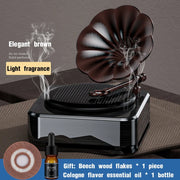 Solar-Powered Rotating Record-player Car Aroma Diffuser