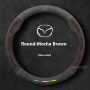 Suede Steering Wheel Cover for Mazda Vehicles