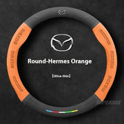 Suede Steering Wheel Cover for Mazda Vehicles