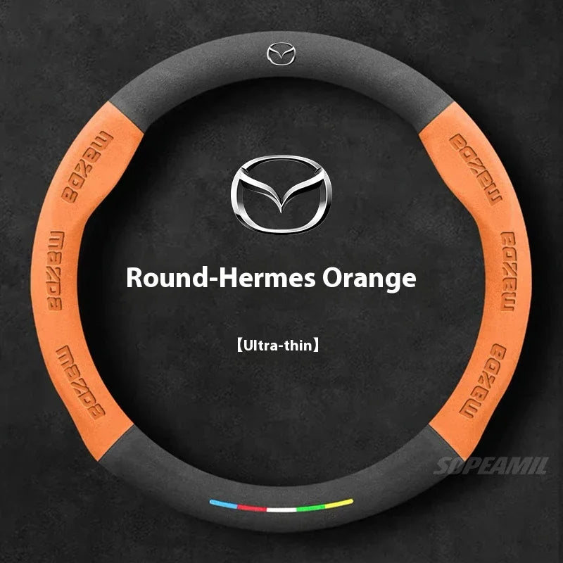 Suede Steering Wheel Cover for Mazda Vehicles