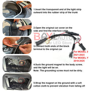 LED Front Trunk Ambient Light Strip for Tesla Model 3 and Model Y 2021–2025