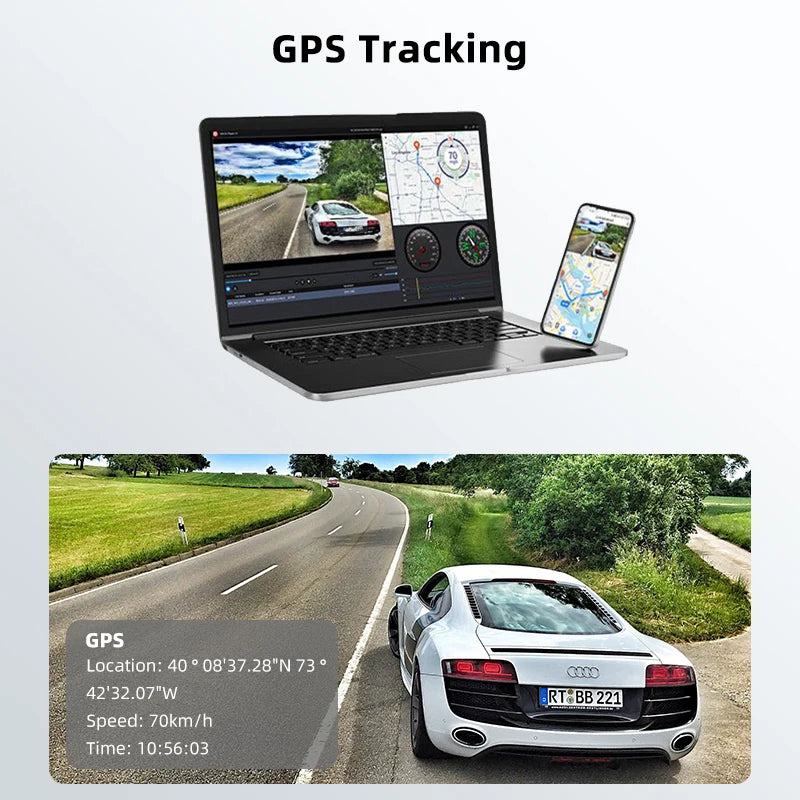 4K Dual Dash Cam with Wi-Fi App Control