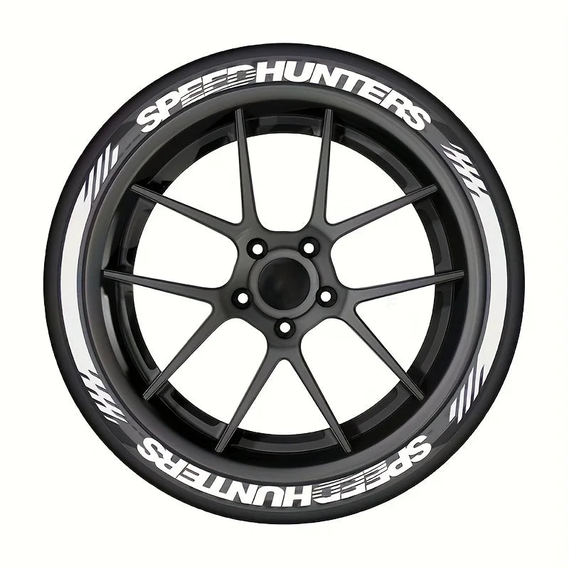Universal 4PCS Speedhunters 3D Thickened Tire Stickers Car Wheel Rim Decals Waterproof Without Glue Auto Racing Exter