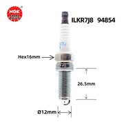 Ngk Iridium Spark Plug ILKR7J8 94854 X70X90