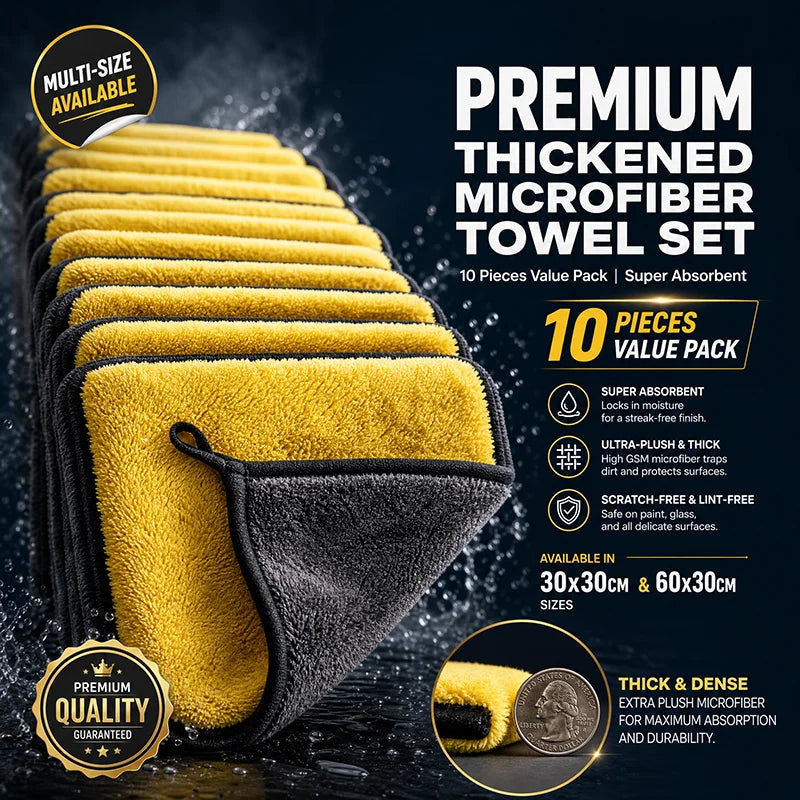 Microfiber Car Cleaning Towels – 3, 5 or 10 Pack