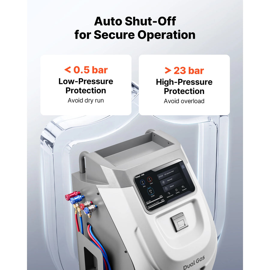 Automatic R-134a / R-1234yf A/C Service Machine – 10 in