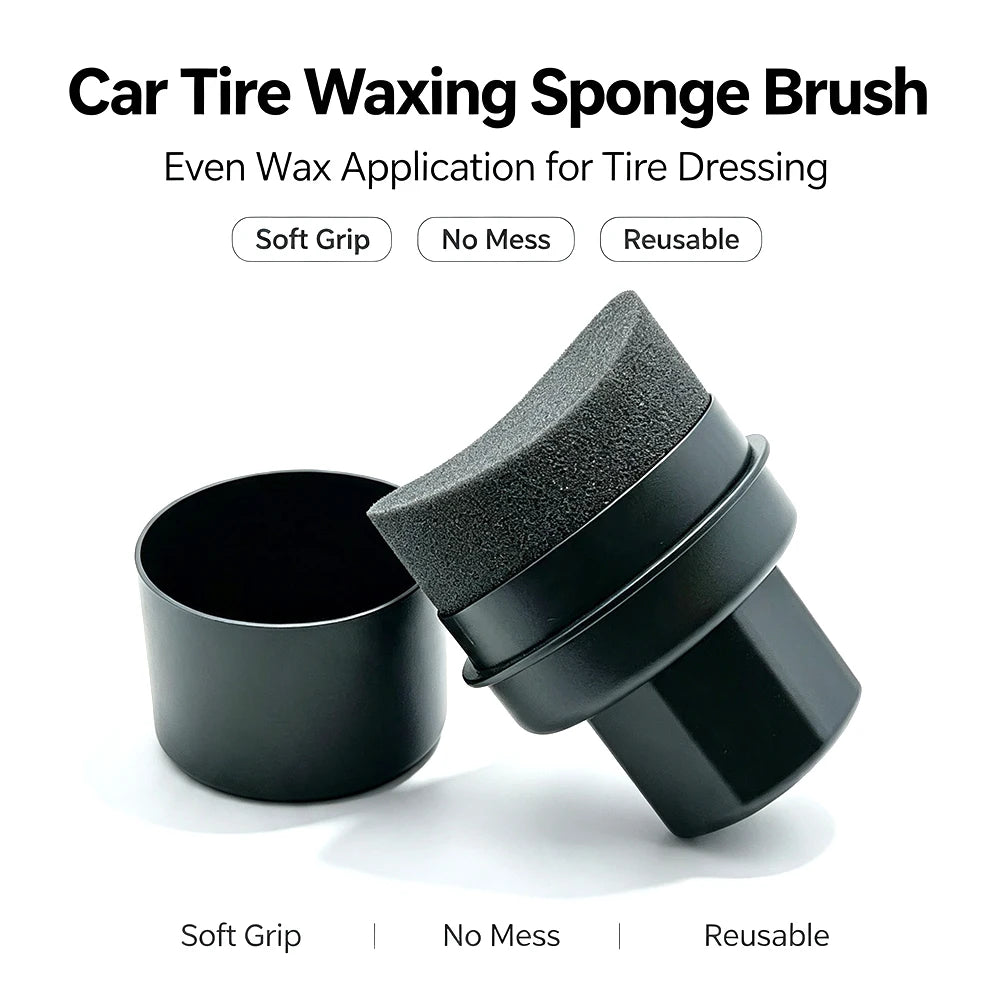 Curved Foam Tire Dressing Applicator with Storage Lid