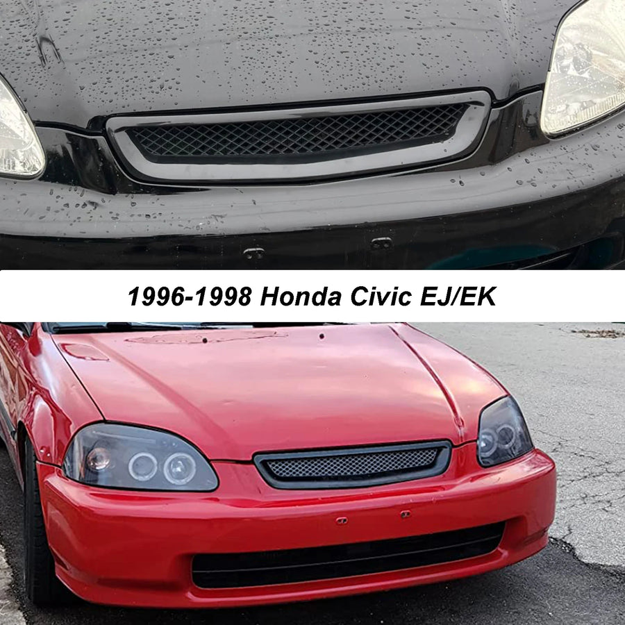 Black Front Grille for Honda Civic EK EJ 1996-2003