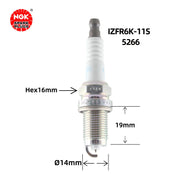 Ngk Iridium Spark Plug IZFR6K-11S 5266 98078