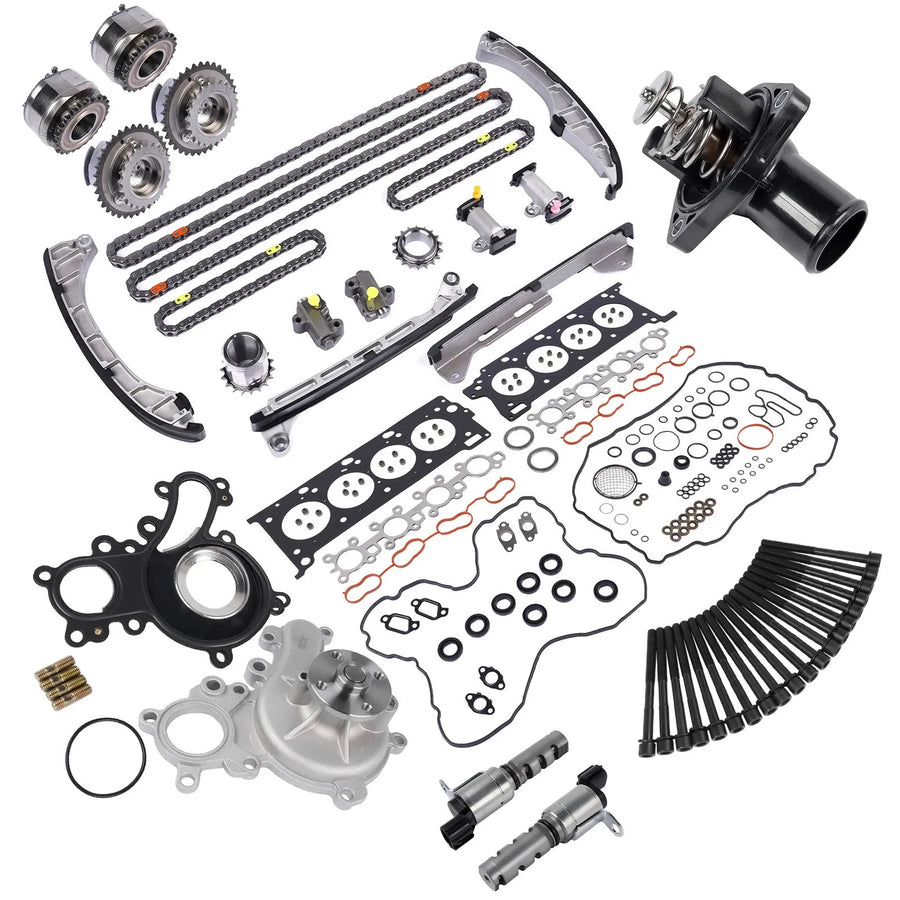 Head Gasket Set Timing Chain Water Pump Camshaft for Toyota Tundra Lexus