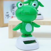 1 10pc Solar Powered Car Dashboard Ornament Cute Animal Frog Bobble Head Toy Decoration Gift